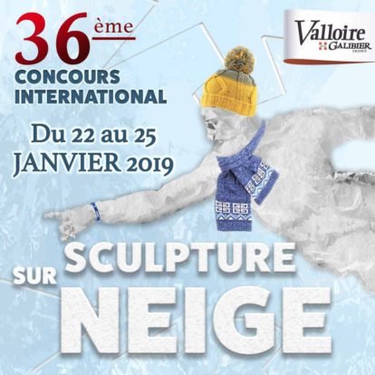 36e Concours International de Sculpture sur Neige 2019. Valloire, Francia.